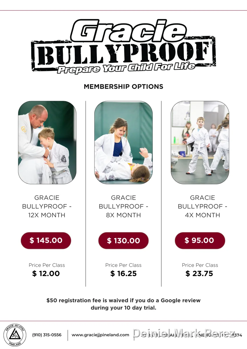 Bullyproof Price Sheet